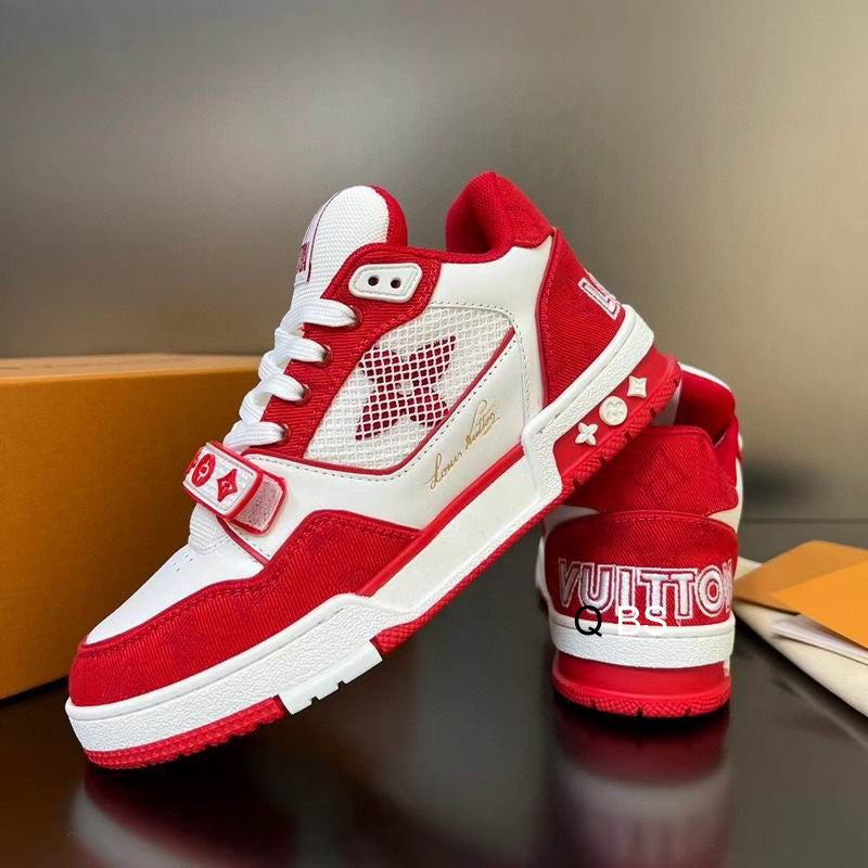 Louis Vuitton trainer LV red
